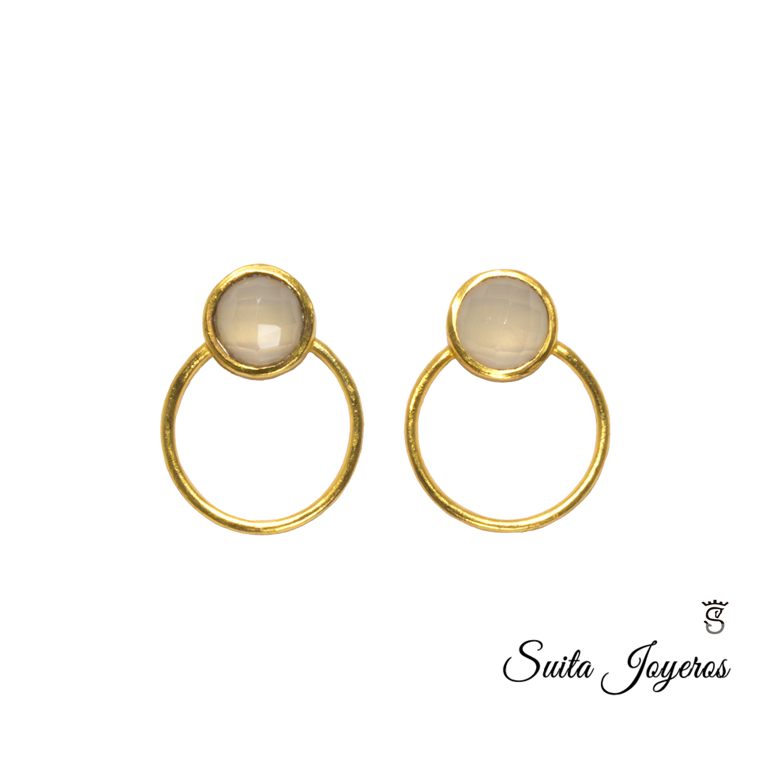 Pendientes Mini Bali Ovalado Blanco