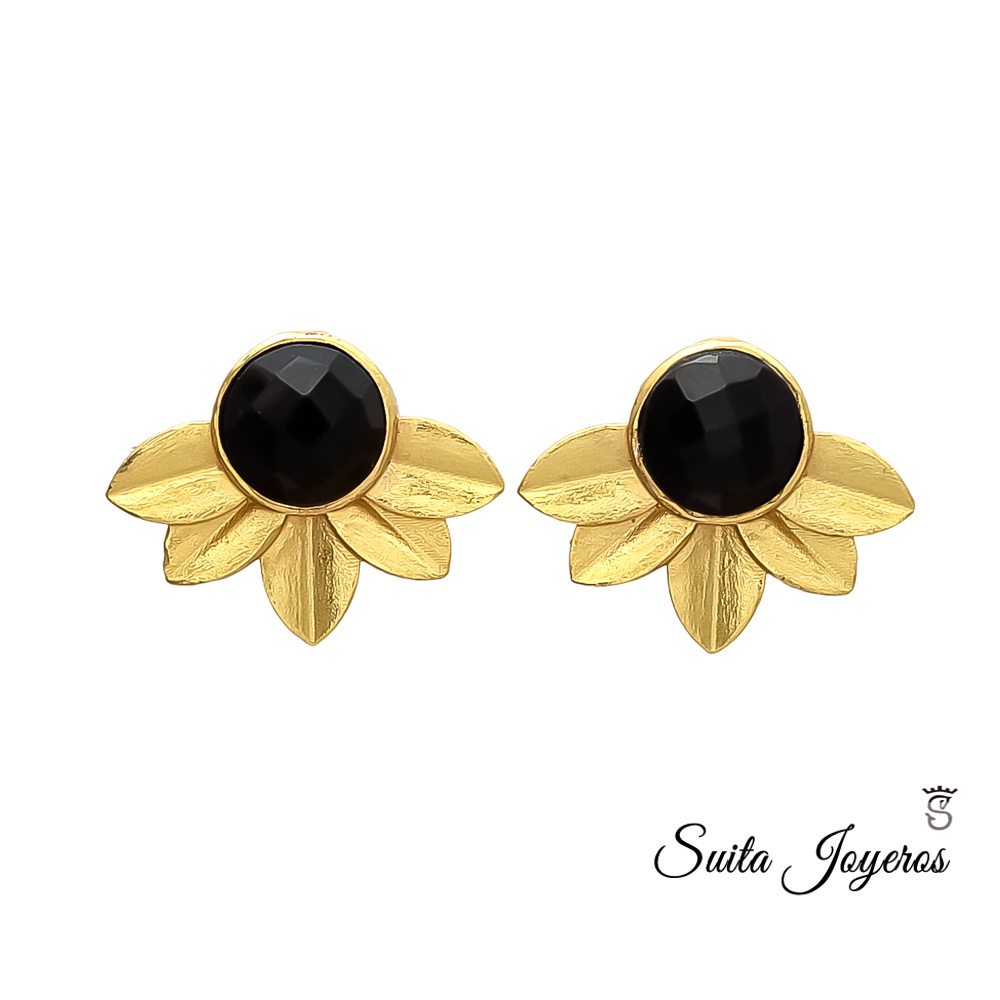 Pendientes Flor Negra