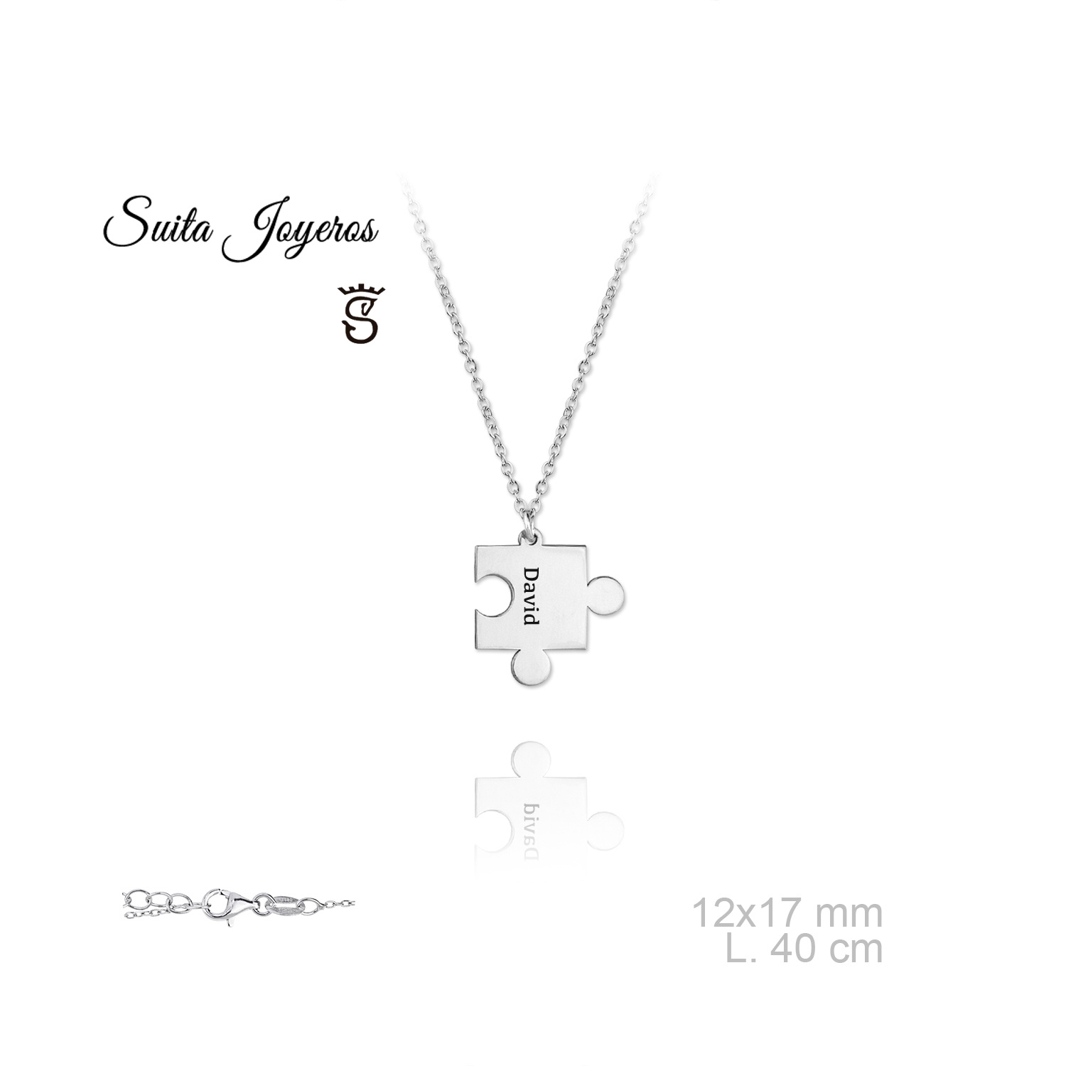 Gargantilla Puzzle en Plata de Ley en dorado