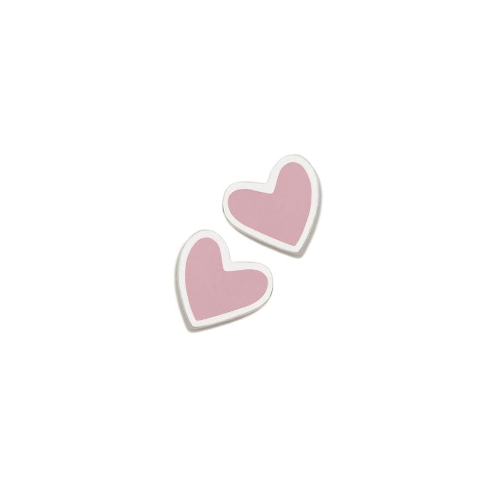 082SUP: pendientes corazon rosa superagatha 082sup plata rodiada