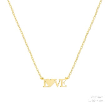 Gargantilla De Plata Love Dorada