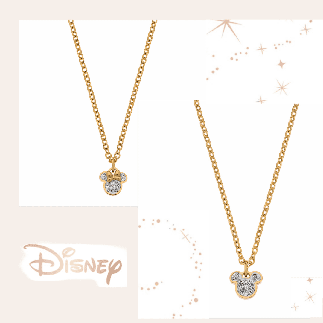 joyas disney acero colgante mickey minnie
