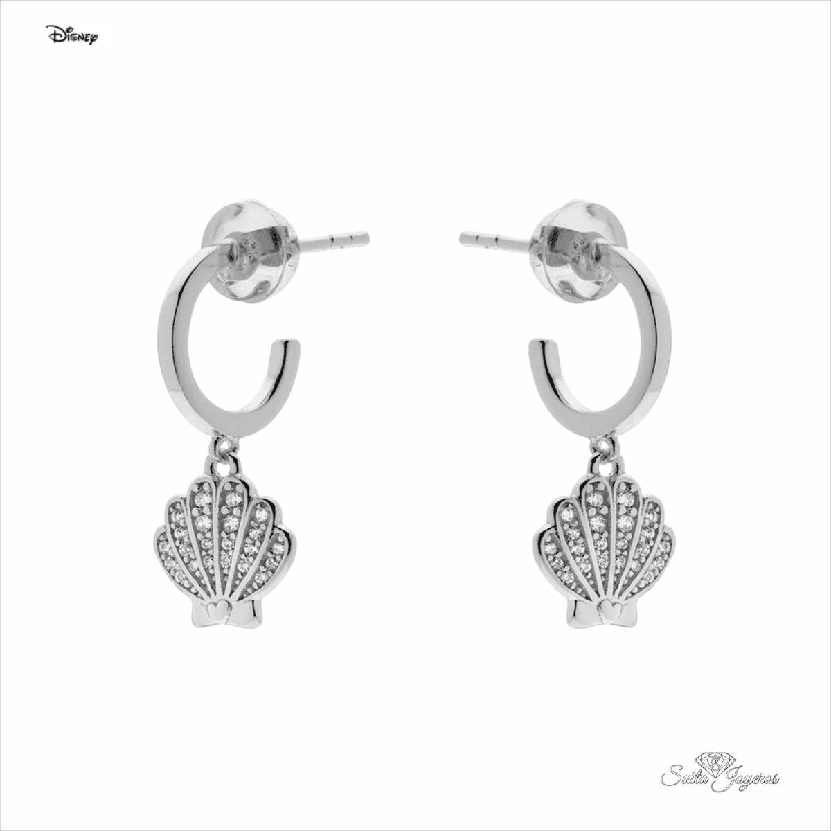 pendientes disney princesa ariel concha