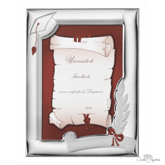 detalle conmemorativo para licenciatura en marco de plata