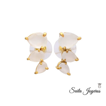 Pendientes Gotas Blanco