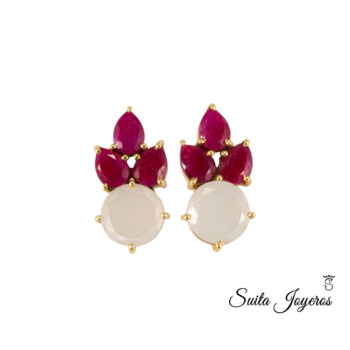 PENDIENTES MIER RUBÍ Y BLANCO