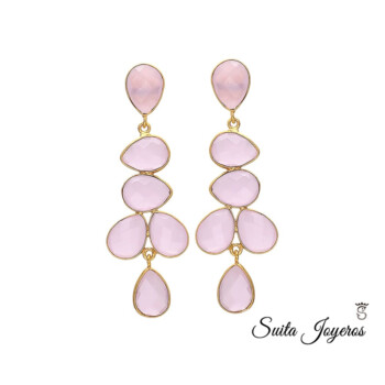 Pendientes Largos Narciso Rosa