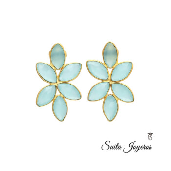 Pendientes Sky Aguamarina