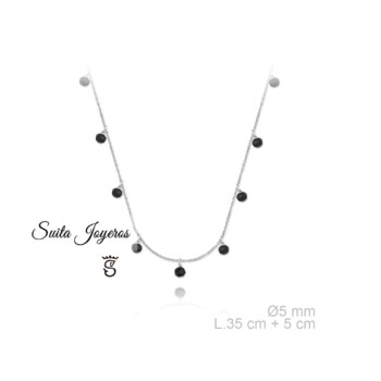 Gargantilla Plata De Ley Con Motivos.