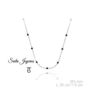 Gargantilla Plata De Ley Con Motivos.