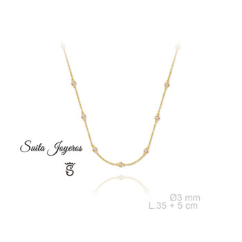 Gargantilla Plata De Ley Con Motivos.