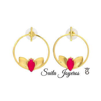 Pendientes Lazo Fucsia