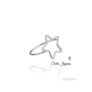 Anillo de Plata De Ley Con Estrella