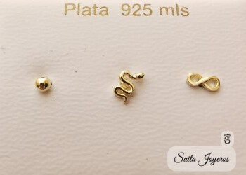 Conjunto De Pendientes De Plata Mini
