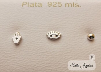 Conjunto De Pendientes De Plata Mini