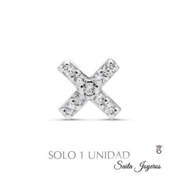 Pendiente Piercing Plata y Circonitas