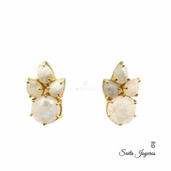 PENDIENTES MIER PIEDRA LUNA