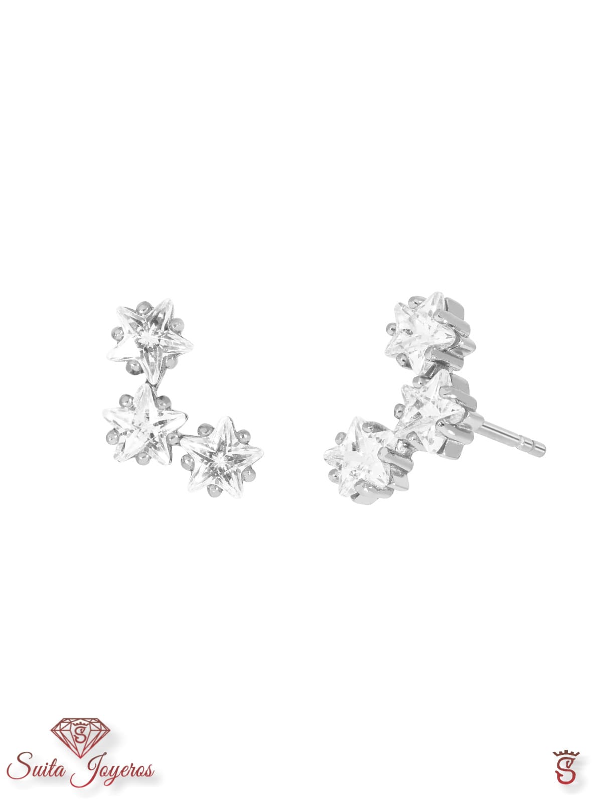 Pendientes Estrellas Plata