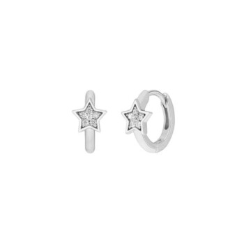 Pendientes estrella plata circonitas