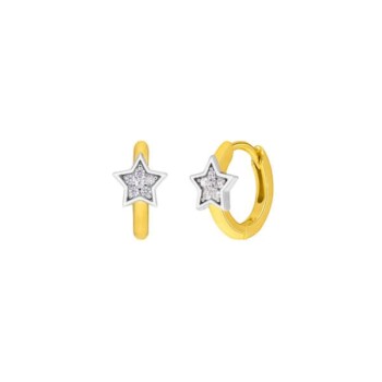 Pendientes estrella dorado circonitas