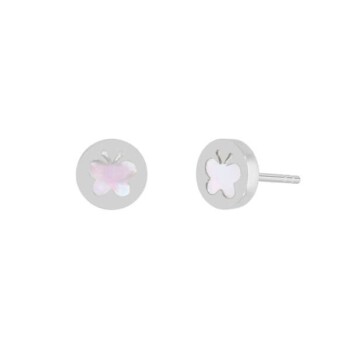 Pendientes Mariposa Nácar plata