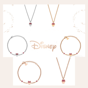 pulseras y colgantes minie joyas disney