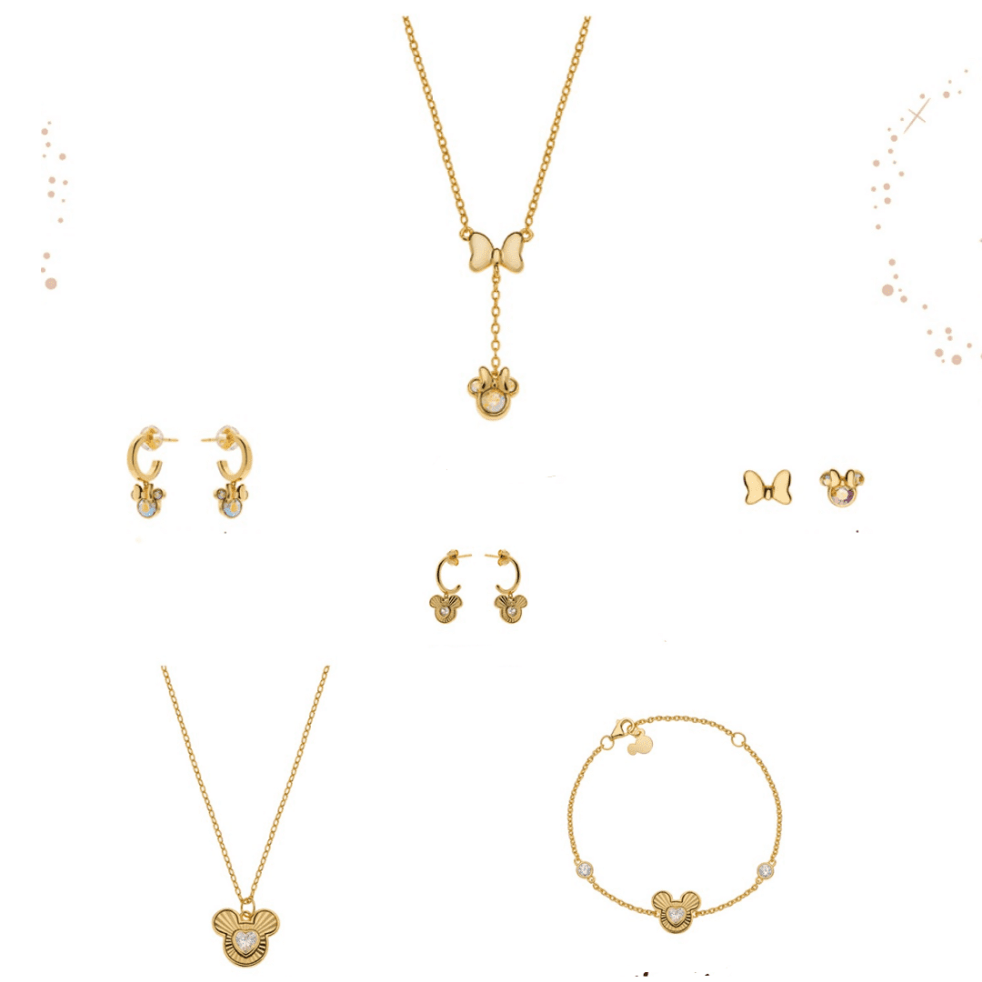joyas disney plata dorada minnie mickey