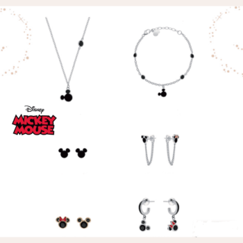 joyas disney plata esmalte negro y circonitas