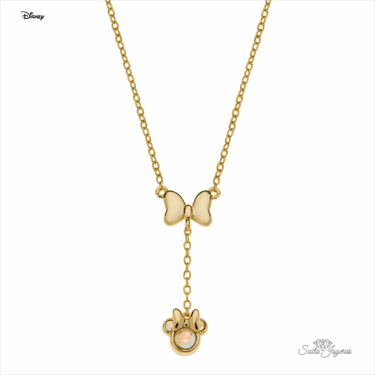 colgante minnie plata dorada