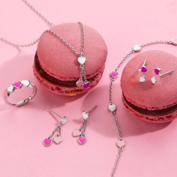 joyas plata niña corazones marea