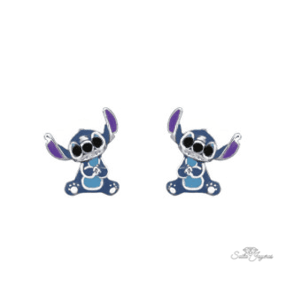 pendientes stitch plata presión