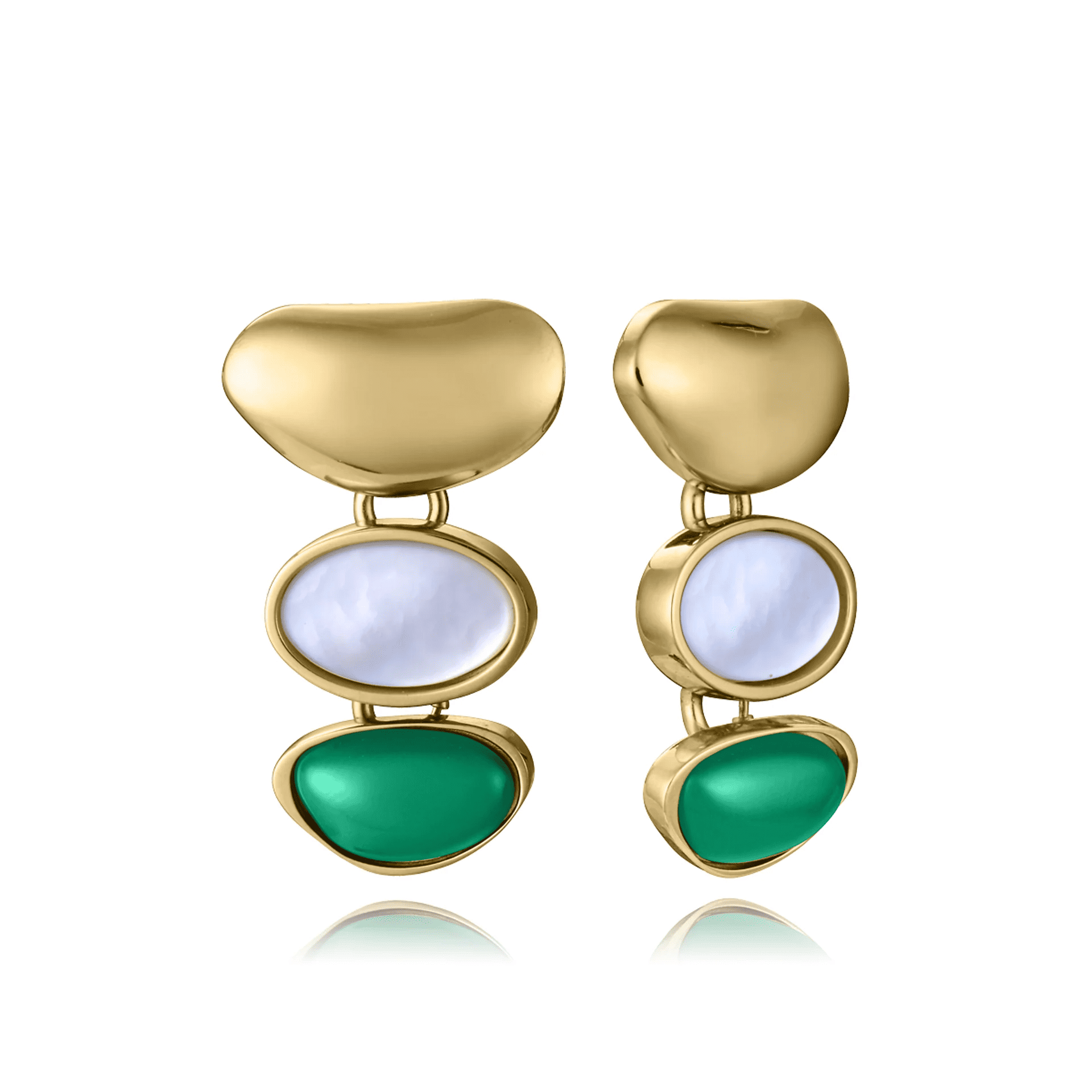 Pendientes Viceroy by Laura Escanes 14348 en acero dorado, diseño elegante y versátil que combina con el collar.