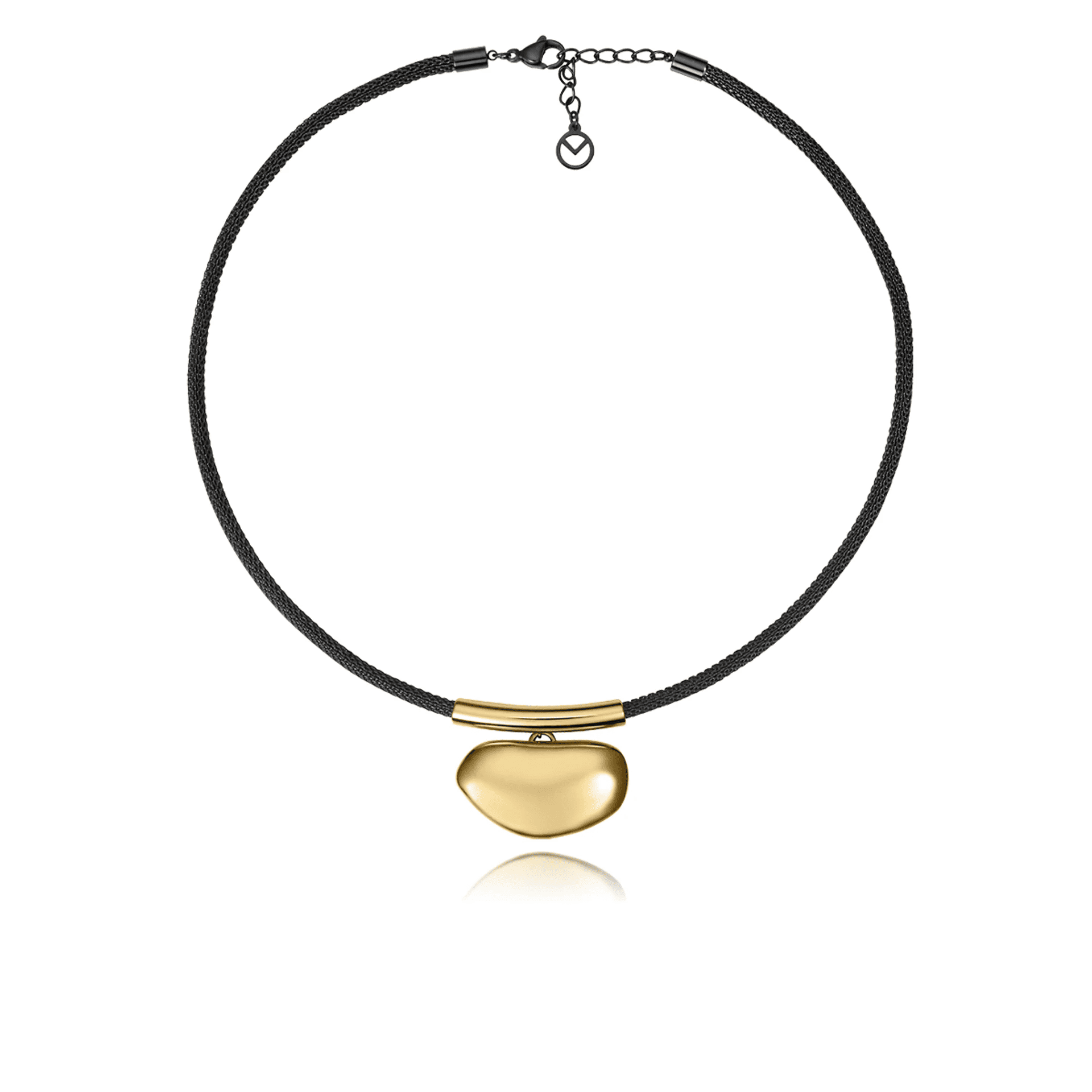 Collar Viceroy by Laura Escanes 14348 en acero inoxidable dorado, diseño moderno y elegante para mujer.