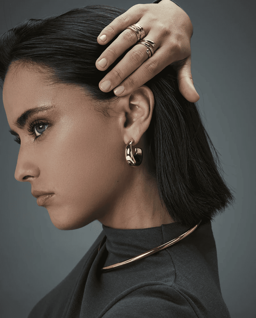 pendientes maxi chapados en oro viceroy 75420e01012