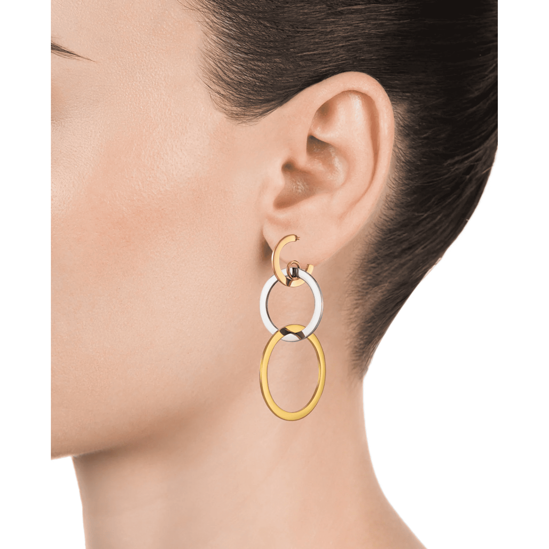 pendientes tricolor acero modelo 75313e01019