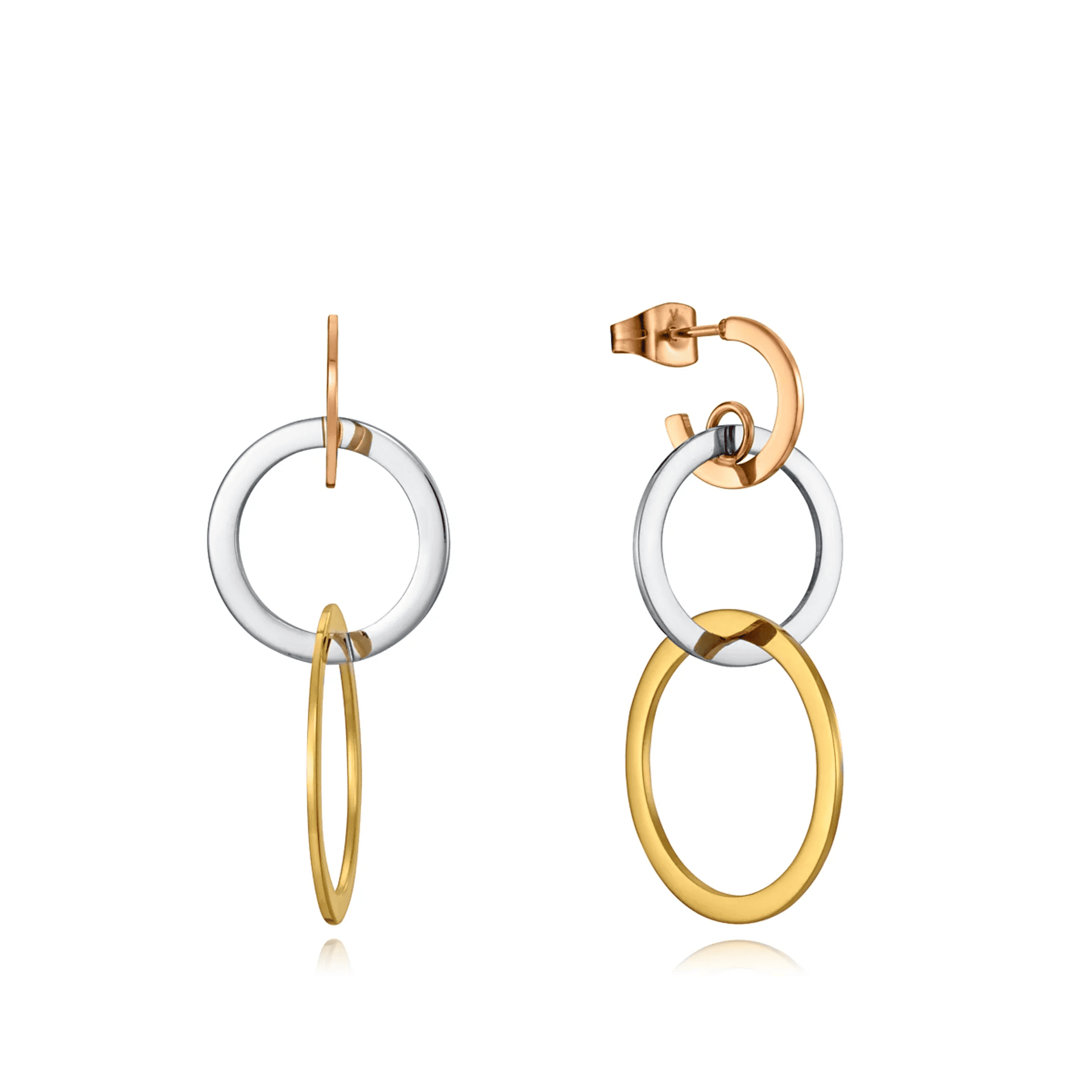 pendientes tricolor acero modelo 75313e01019