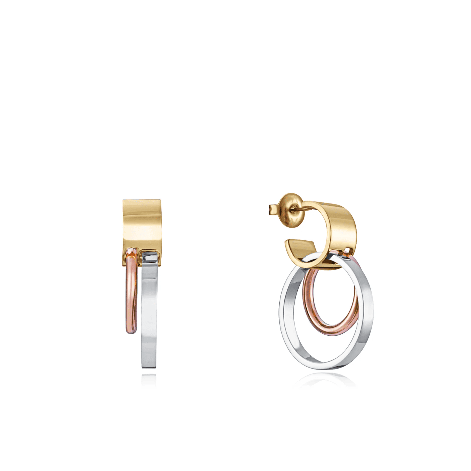 pendientes tricolor acero modelo 14087e01019