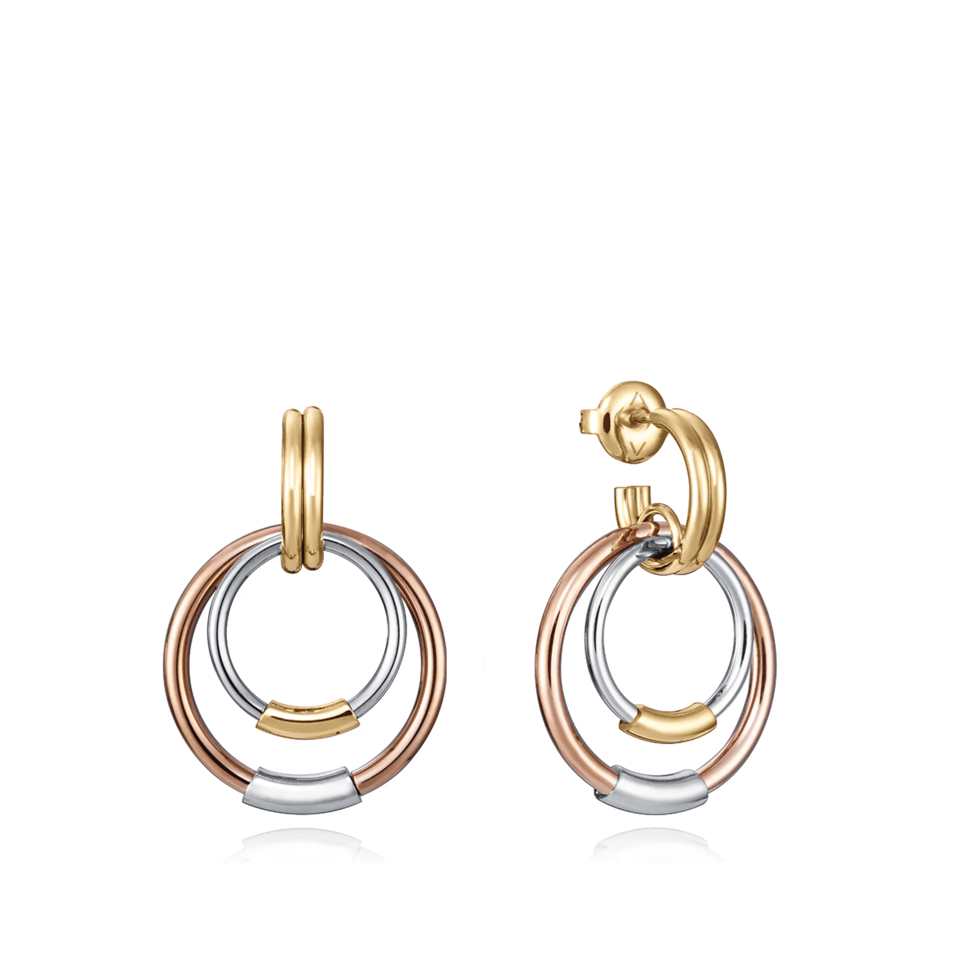 pendientes tricolor acero modelo 14086e01019