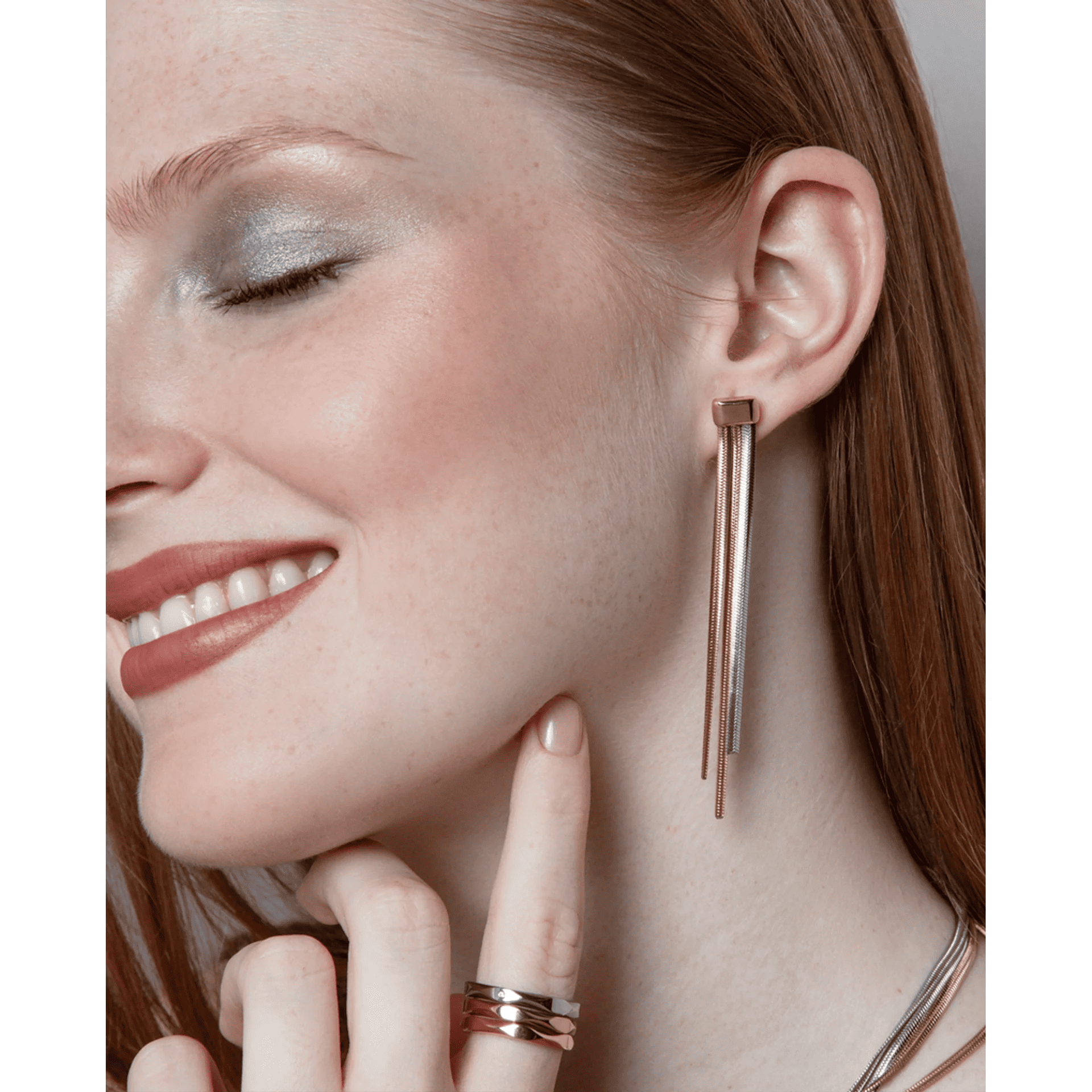 pendientes tricolor acero modelo 75369e01019