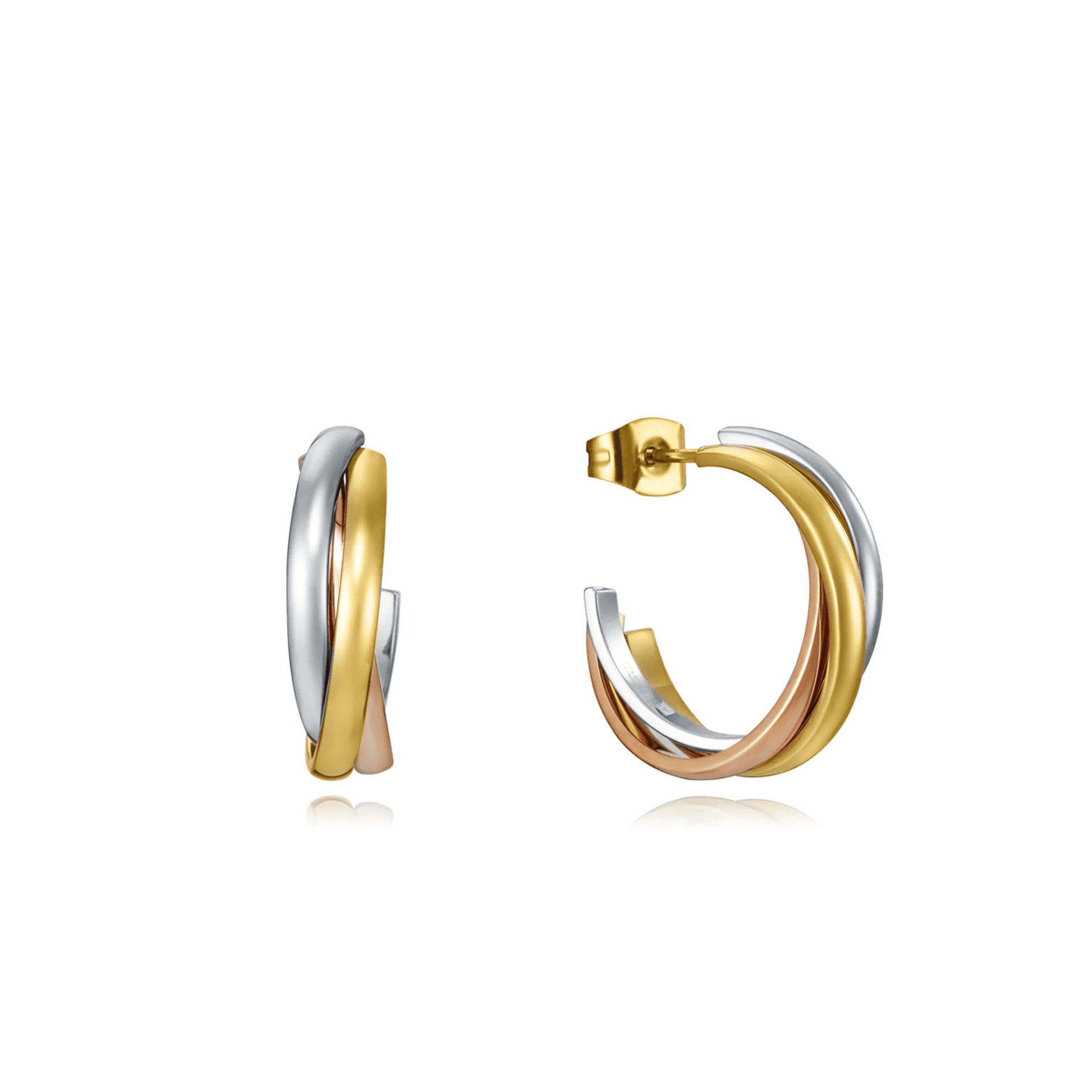 pendientes tricolor acero modelo 75320e01019